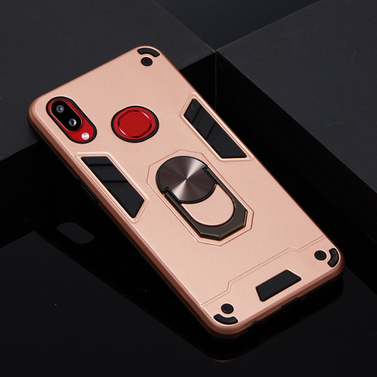 For Samsung Galaxy A10s 2 in 1 Armour Series PC + TPU Protective Case with Ring Holder