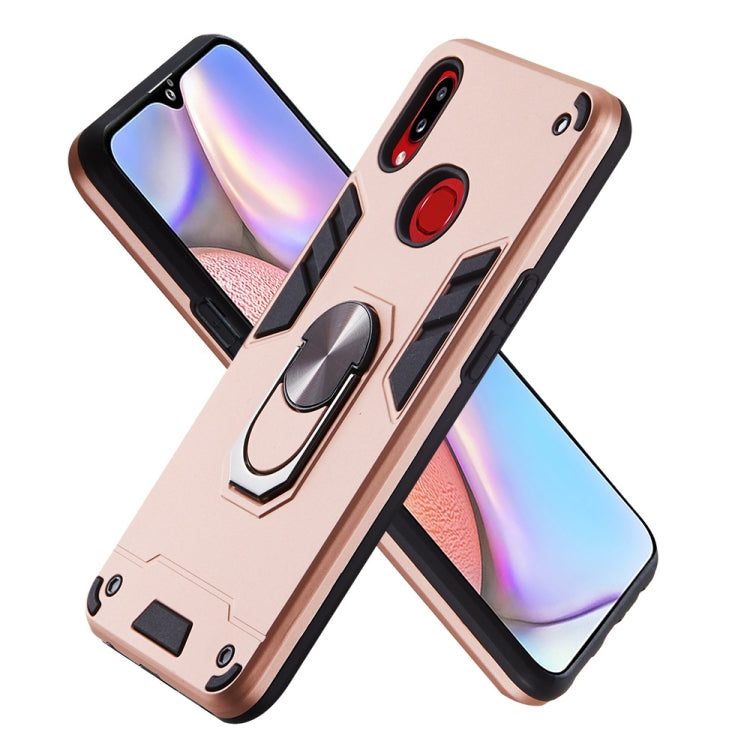 For Samsung Galaxy A10s 2 in 1 Armour Series PC + TPU Protective Case with Ring Holder
