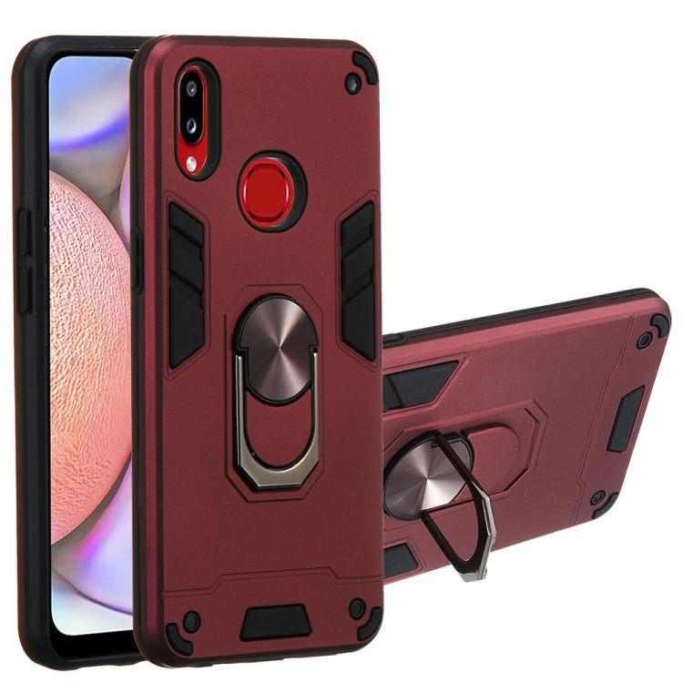 For Samsung Galaxy A10s 2 in 1 Armour Series PC + TPU Protective Case with Ring Holder