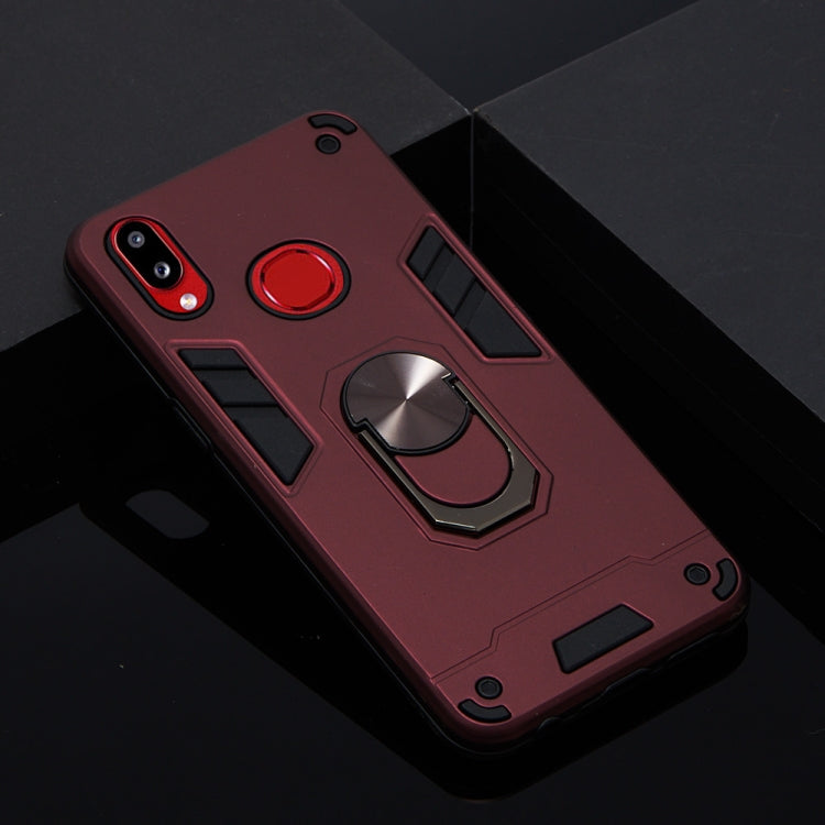For Samsung Galaxy A10s 2 in 1 Armour Series PC + TPU Protective Case with Ring Holder
