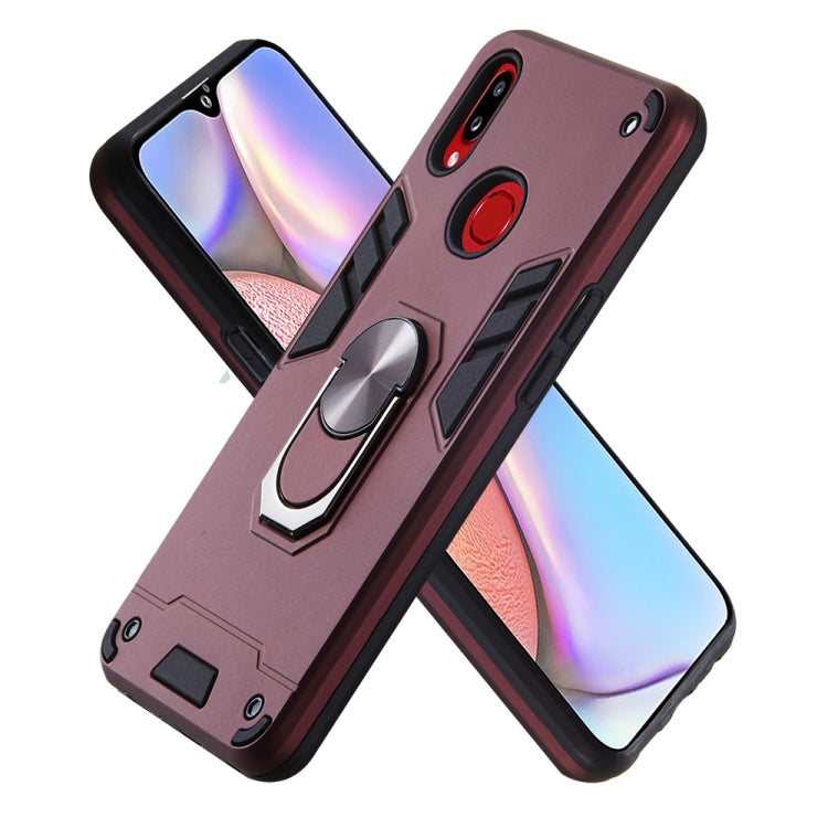 For Samsung Galaxy A10s 2 in 1 Armour Series PC + TPU Protective Case with Ring Holder