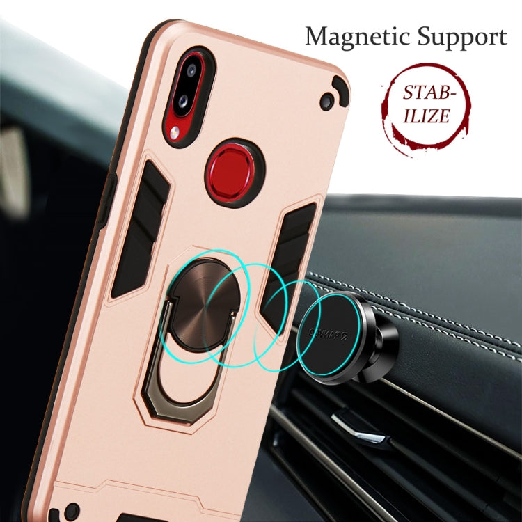 For Samsung Galaxy A10s 2 in 1 Armour Series PC + TPU Protective Case with Ring Holder