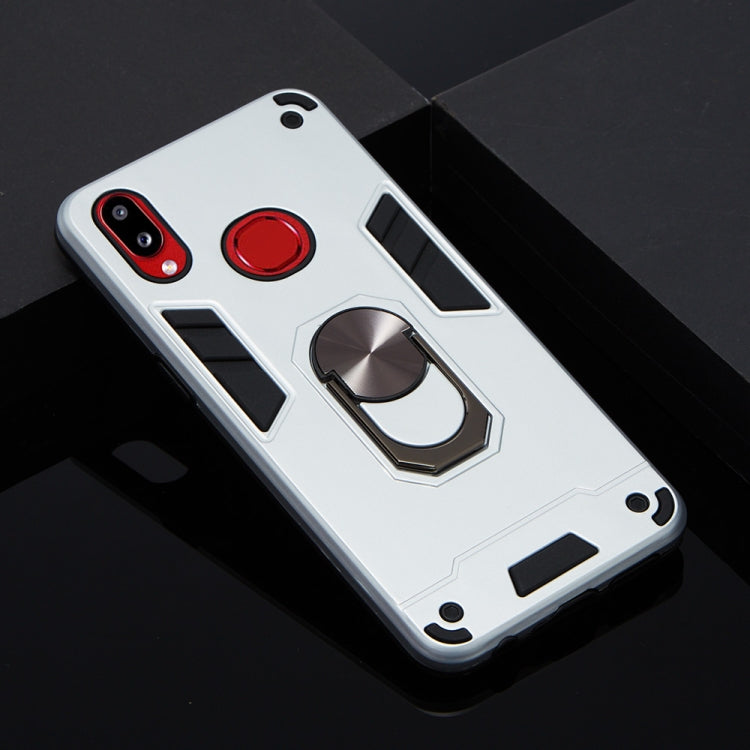 For Samsung Galaxy A10s 2 in 1 Armour Series PC + TPU Protective Case with Ring Holder