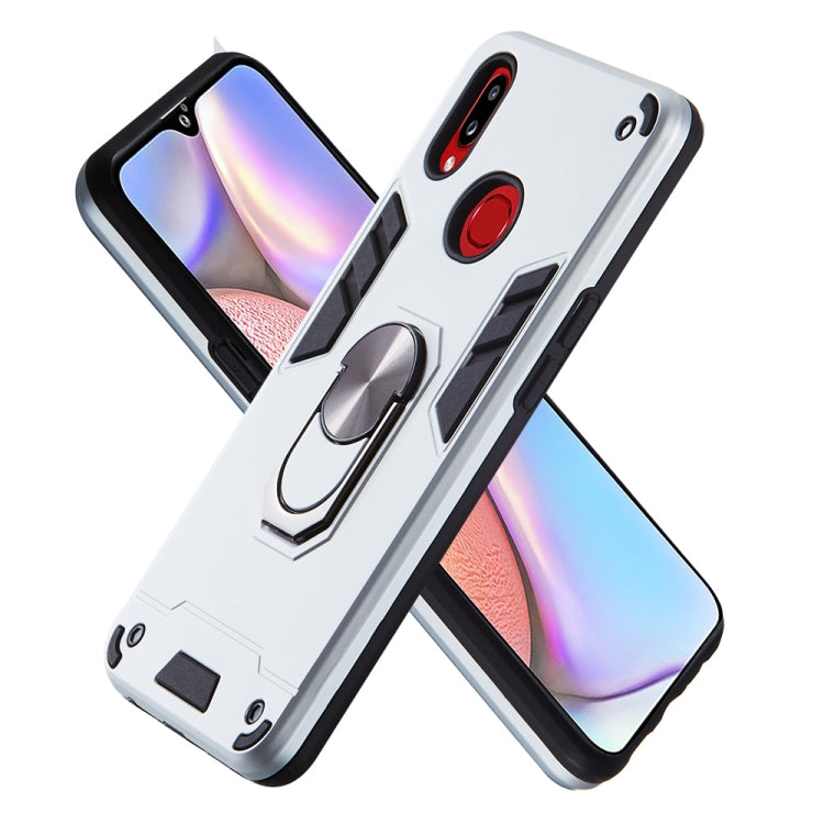 For Samsung Galaxy A10s 2 in 1 Armour Series PC + TPU Protective Case with Ring Holder