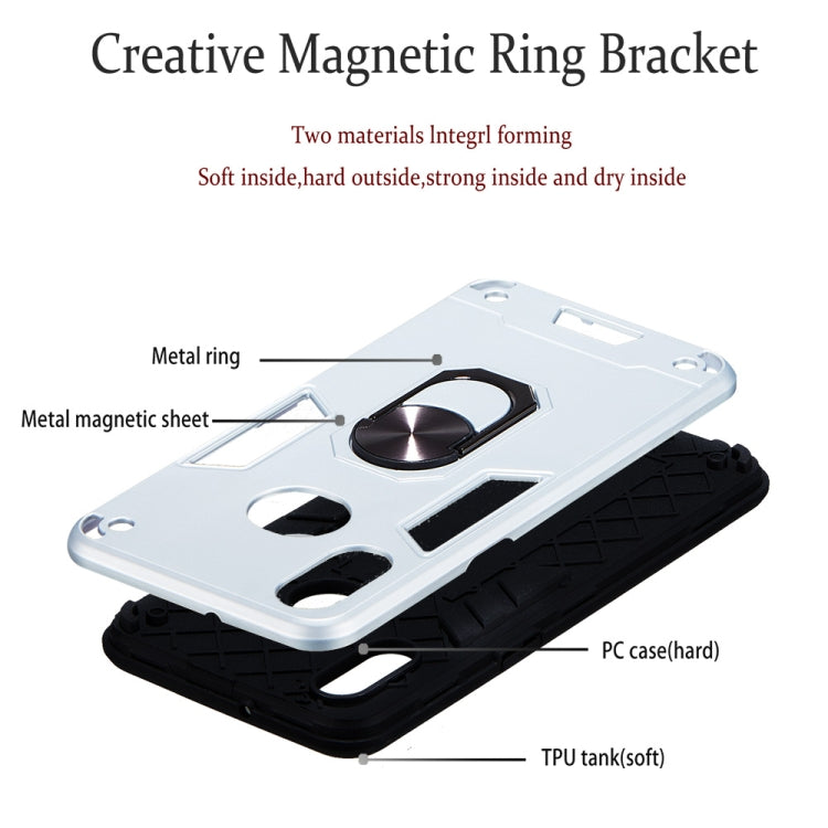For Samsung Galaxy A10s 2 in 1 Armour Series PC + TPU Protective Case with Ring Holder