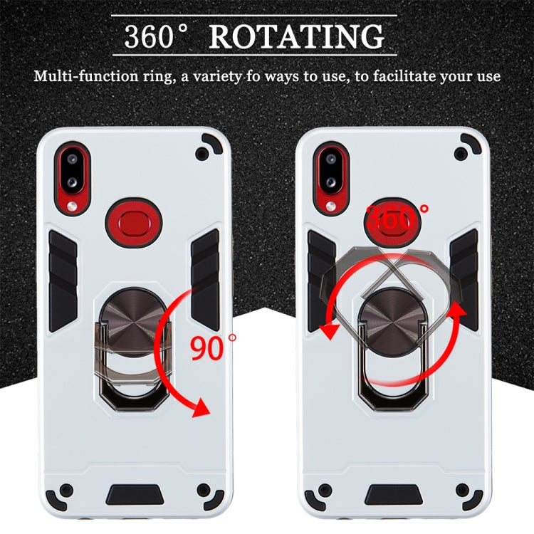 For Samsung Galaxy A10s 2 in 1 Armour Series PC + TPU Protective Case with Ring Holder