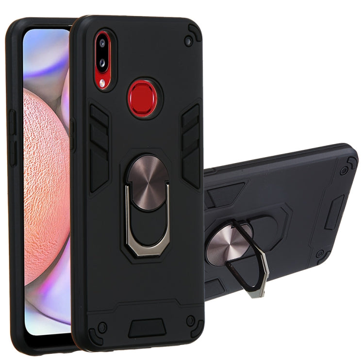For Samsung Galaxy A10s 2 in 1 Armour Series PC + TPU Protective Case with Ring Holder