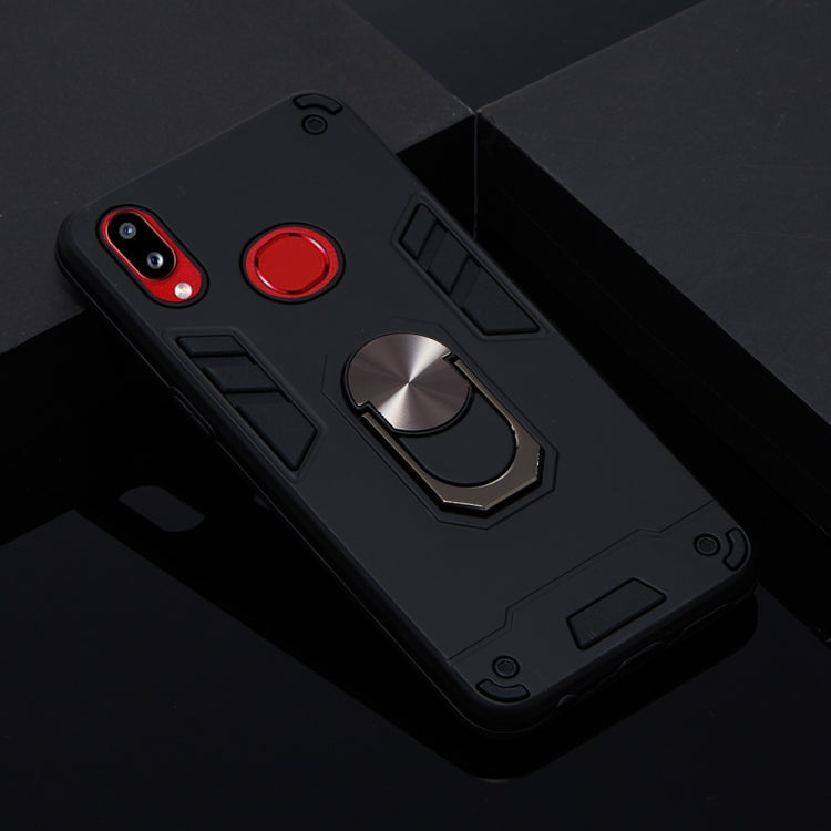 For Samsung Galaxy A10s 2 in 1 Armour Series PC + TPU Protective Case with Ring Holder