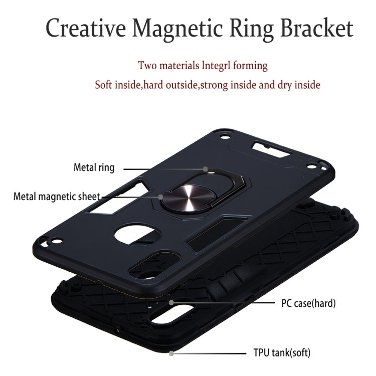 For Samsung Galaxy A10s 2 in 1 Armour Series PC + TPU Protective Case with Ring Holder