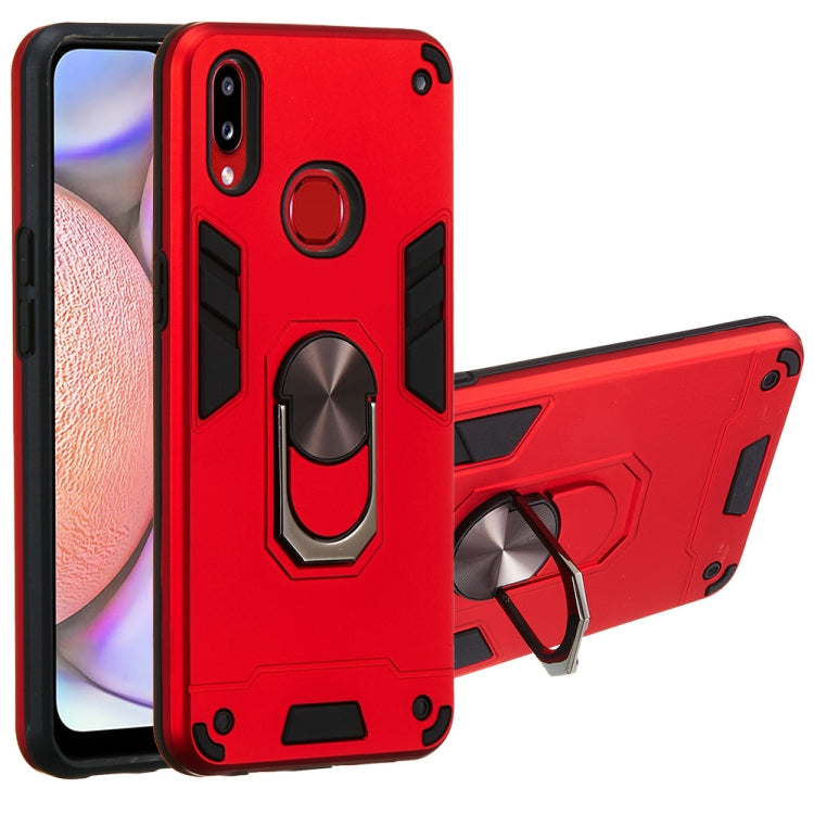 For Samsung Galaxy A10s 2 in 1 Armour Series PC + TPU Protective Case with Ring Holder