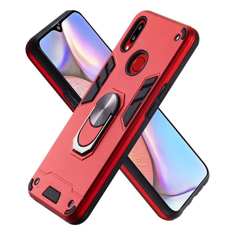 For Samsung Galaxy A10s 2 in 1 Armour Series PC + TPU Protective Case with Ring Holder
