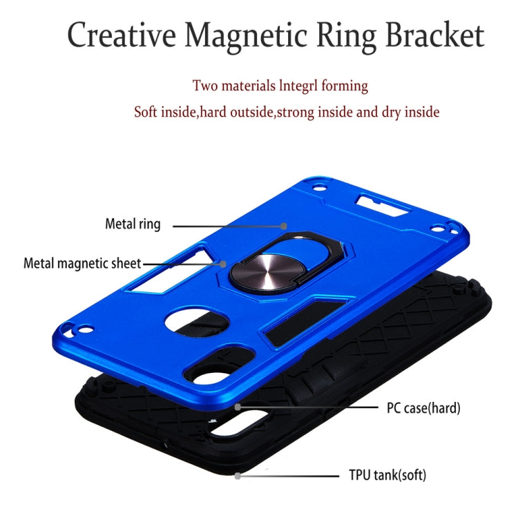For Samsung Galaxy A10s 2 in 1 Armour Series PC + TPU Protective Case with Ring Holder