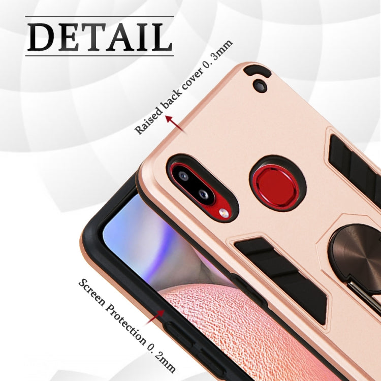 For Samsung Galaxy A10s 2 in 1 Armour Series PC + TPU Protective Case with Ring Holder