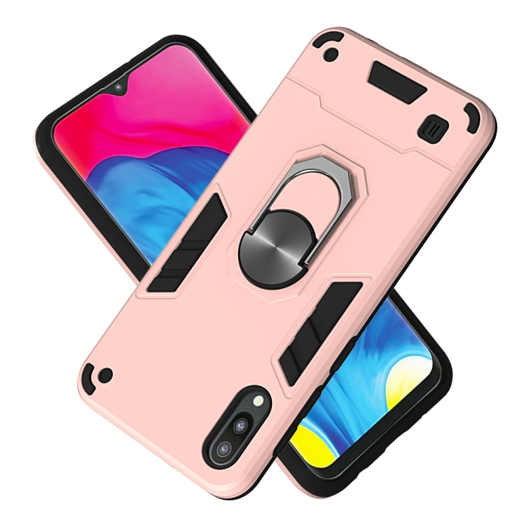 For Samsung Galaxy M10 / A10 2 in 1 Armour Series PC + TPU Protective Case with Ring Holder