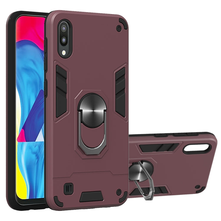 For Samsung Galaxy M10 / A10 2 in 1 Armour Series PC + TPU Protective Case with Ring Holder
