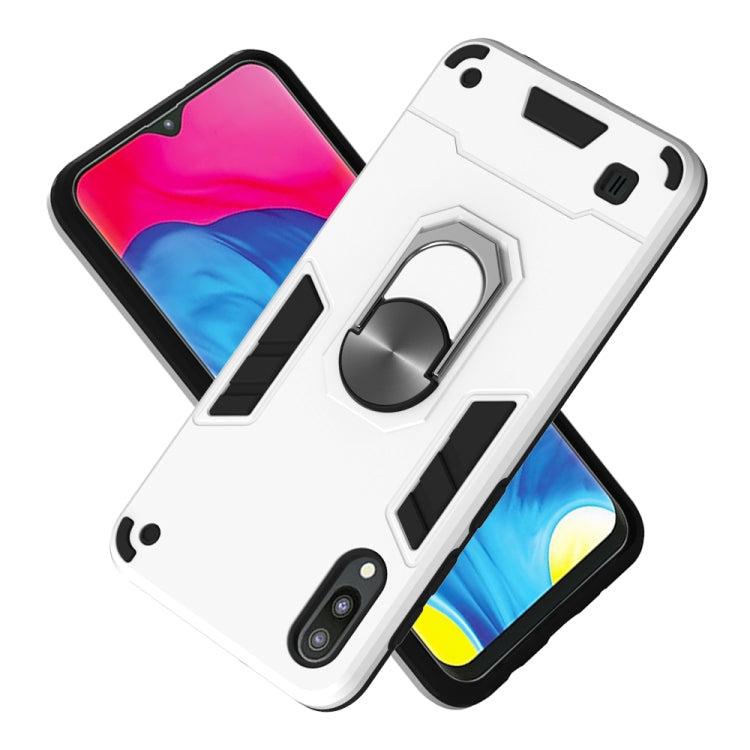 For Samsung Galaxy M10 / A10 2 in 1 Armour Series PC + TPU Protective Case with Ring Holder