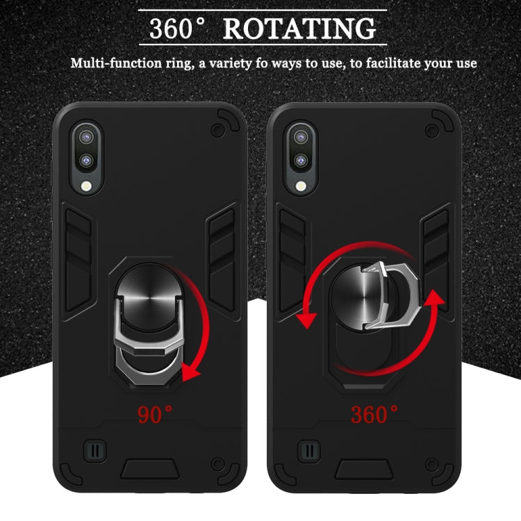 For Samsung Galaxy M10 / A10 2 in 1 Armour Series PC + TPU Protective Case with Ring Holder