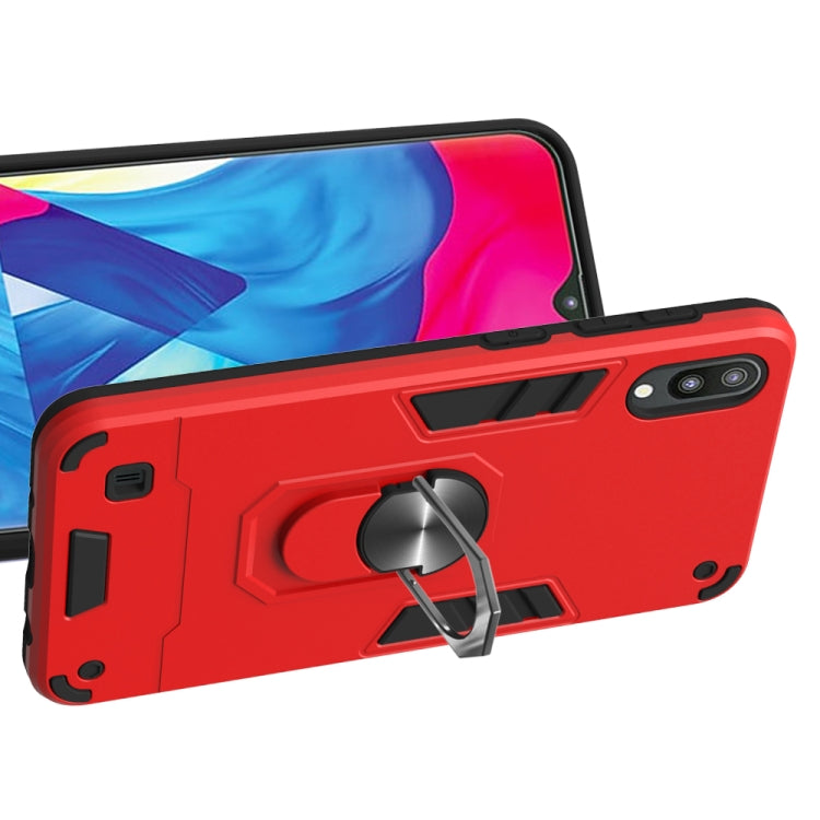 For Samsung Galaxy M10 / A10 2 in 1 Armour Series PC + TPU Protective Case with Ring Holder