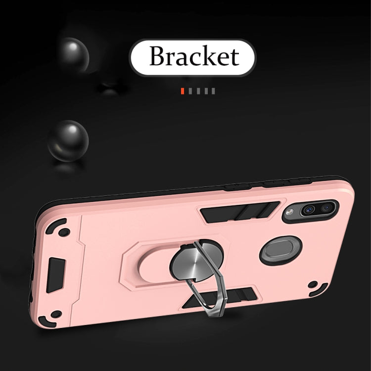 For Samsung Galaxy A20 / A30 / M20s 2 in 1 Armour Series PC + TPU Protective Case with Ring Holder