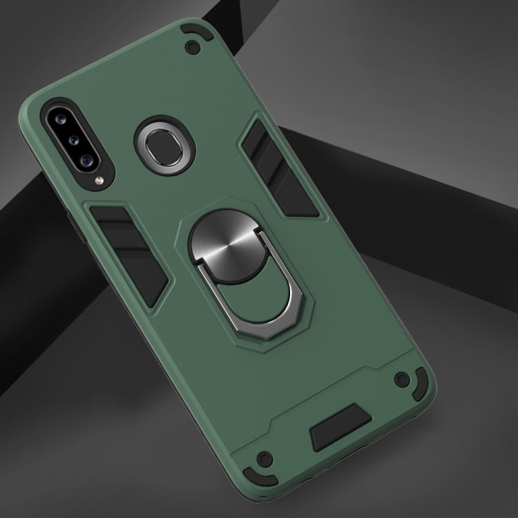 For Samsung Galaxy A20s 2 in 1 Armour Series PC + TPU Protective Case with Ring Holder