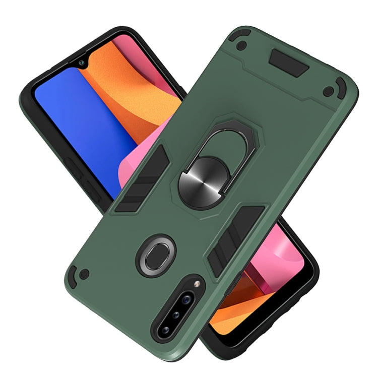 For Samsung Galaxy A20s 2 in 1 Armour Series PC + TPU Protective Case with Ring Holder