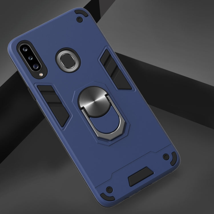 For Samsung Galaxy A20s 2 in 1 Armour Series PC + TPU Protective Case with Ring Holder