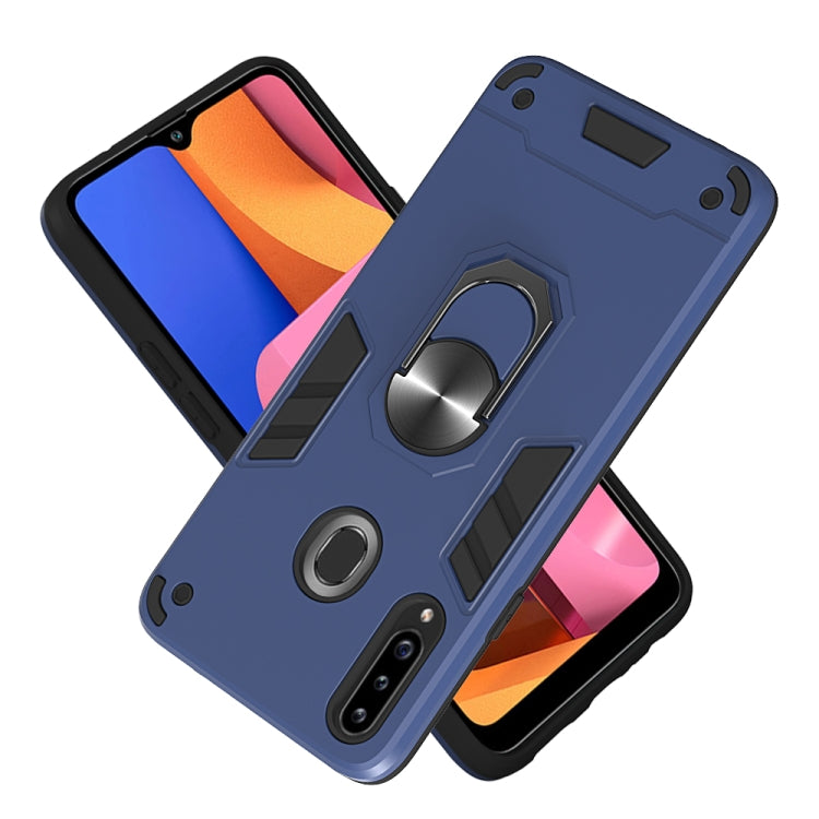 For Samsung Galaxy A20s 2 in 1 Armour Series PC + TPU Protective Case with Ring Holder