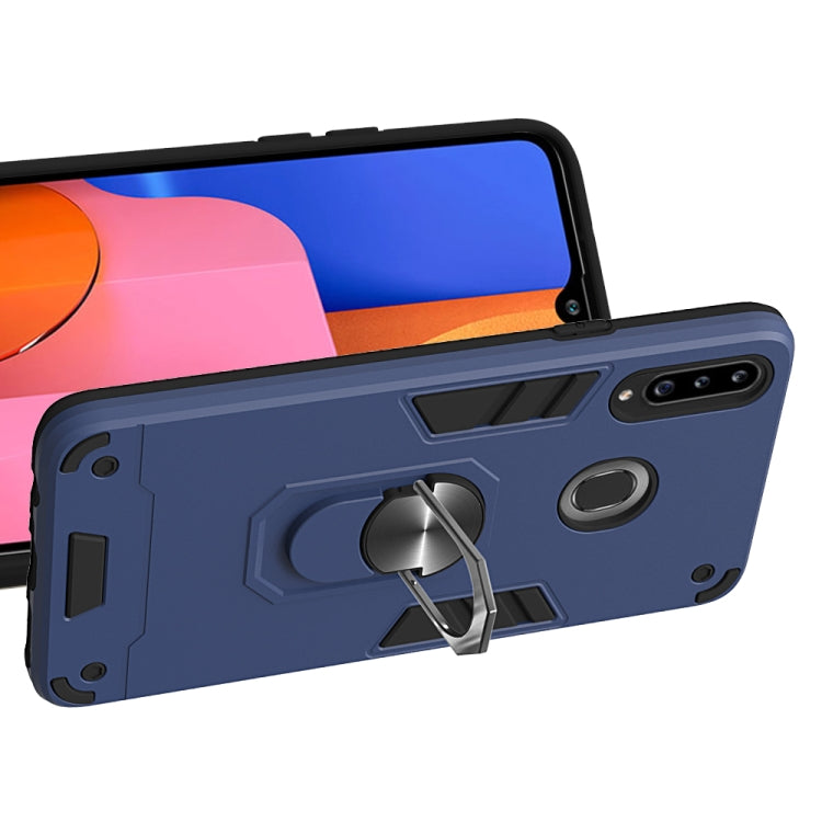 For Samsung Galaxy A20s 2 in 1 Armour Series PC + TPU Protective Case with Ring Holder
