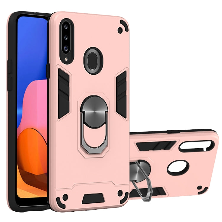 For Samsung Galaxy A20s 2 in 1 Armour Series PC + TPU Protective Case with Ring Holder
