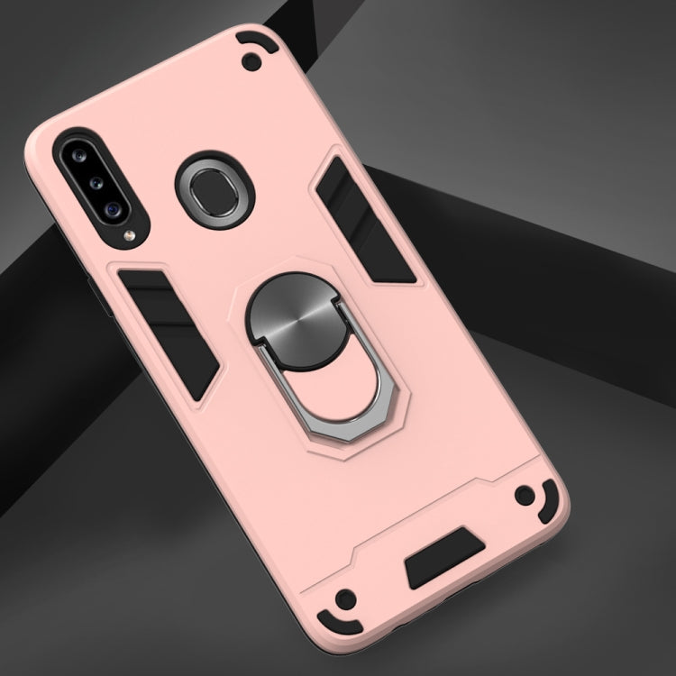 For Samsung Galaxy A20s 2 in 1 Armour Series PC + TPU Protective Case with Ring Holder