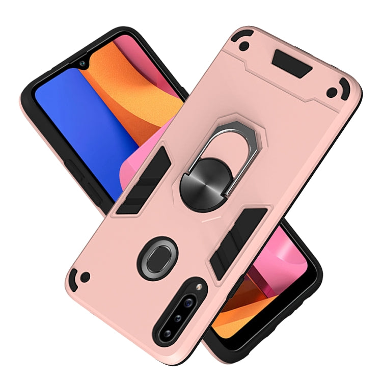 For Samsung Galaxy A20s 2 in 1 Armour Series PC + TPU Protective Case with Ring Holder
