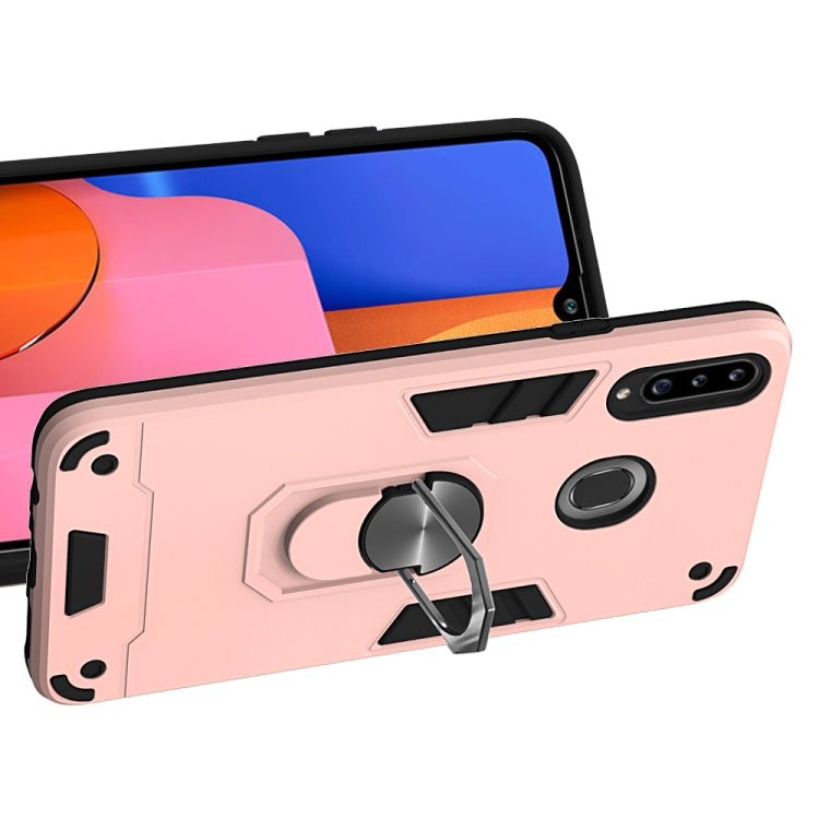 For Samsung Galaxy A20s 2 in 1 Armour Series PC + TPU Protective Case with Ring Holder