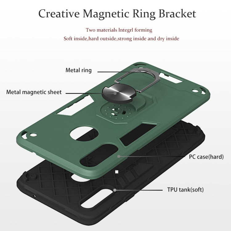 For Samsung Galaxy A20s 2 in 1 Armour Series PC + TPU Protective Case with Ring Holder