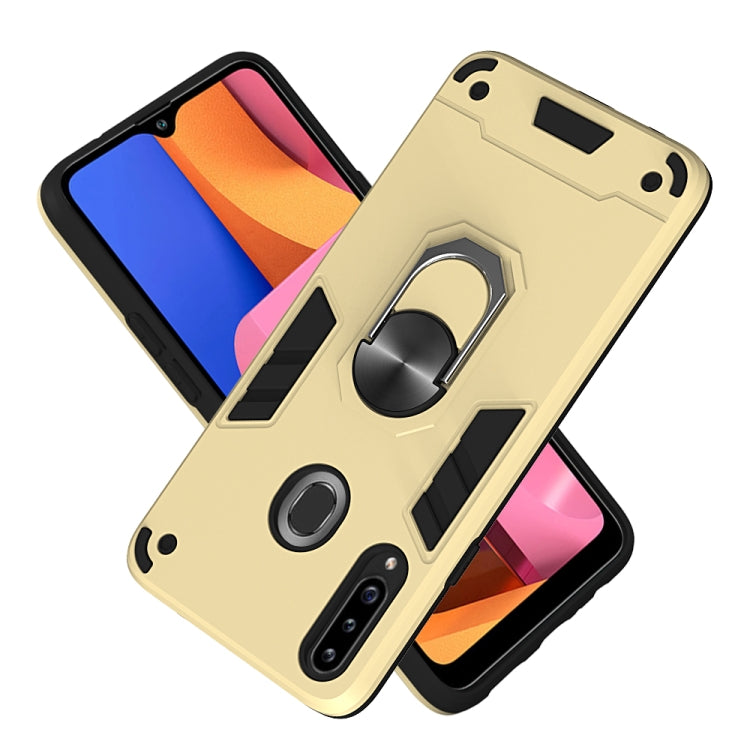 For Samsung Galaxy A20s 2 in 1 Armour Series PC + TPU Protective Case with Ring Holder