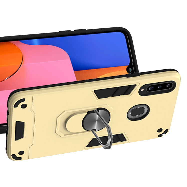 For Samsung Galaxy A20s 2 in 1 Armour Series PC + TPU Protective Case with Ring Holder