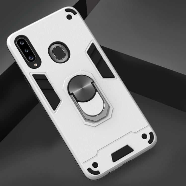 For Samsung Galaxy A20s 2 in 1 Armour Series PC + TPU Protective Case with Ring Holder