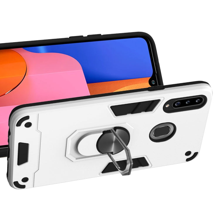 For Samsung Galaxy A20s 2 in 1 Armour Series PC + TPU Protective Case with Ring Holder