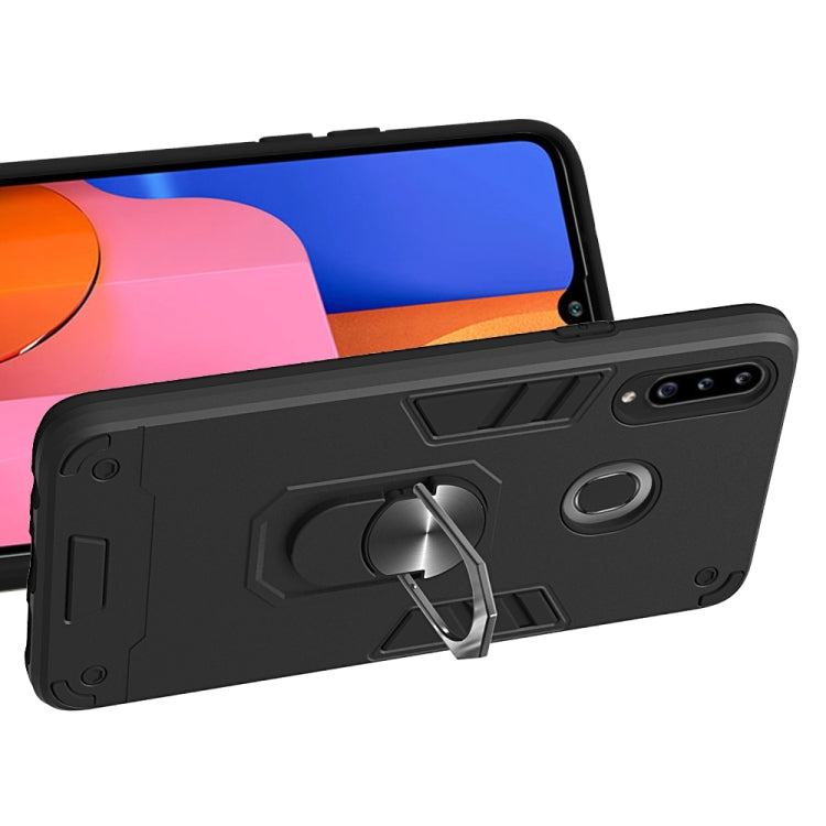 For Samsung Galaxy A20s 2 in 1 Armour Series PC + TPU Protective Case with Ring Holder