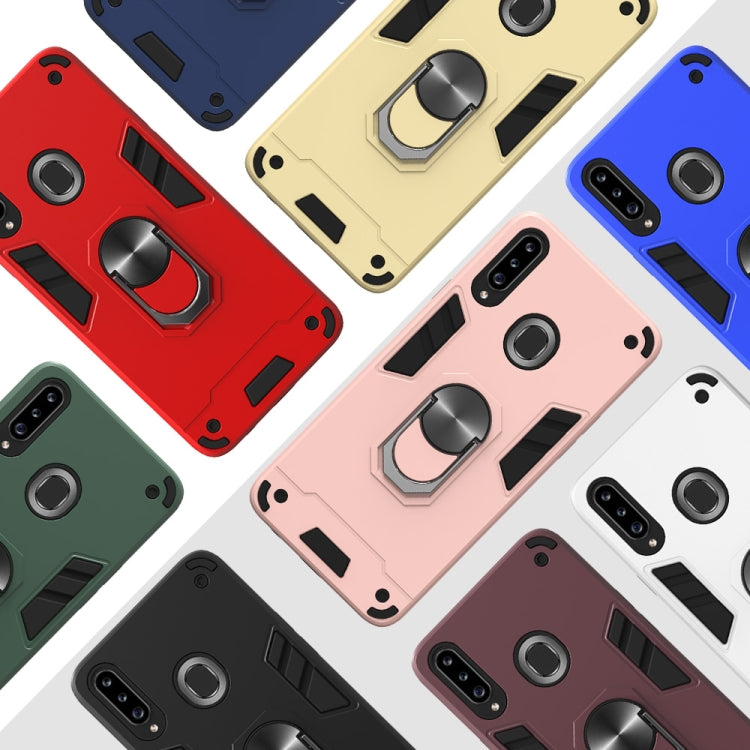 For Samsung Galaxy A20s 2 in 1 Armour Series PC + TPU Protective Case with Ring Holder