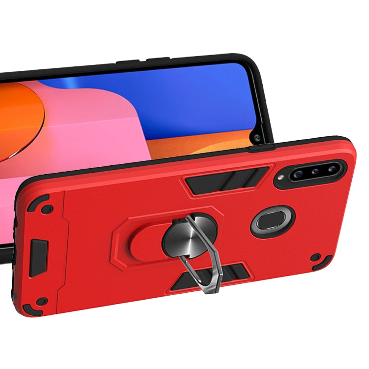 For Samsung Galaxy A20s 2 in 1 Armour Series PC + TPU Protective Case with Ring Holder