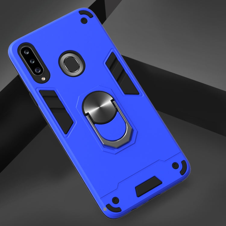 For Samsung Galaxy A20s 2 in 1 Armour Series PC + TPU Protective Case with Ring Holder