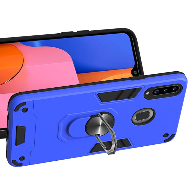 For Samsung Galaxy A20s 2 in 1 Armour Series PC + TPU Protective Case with Ring Holder