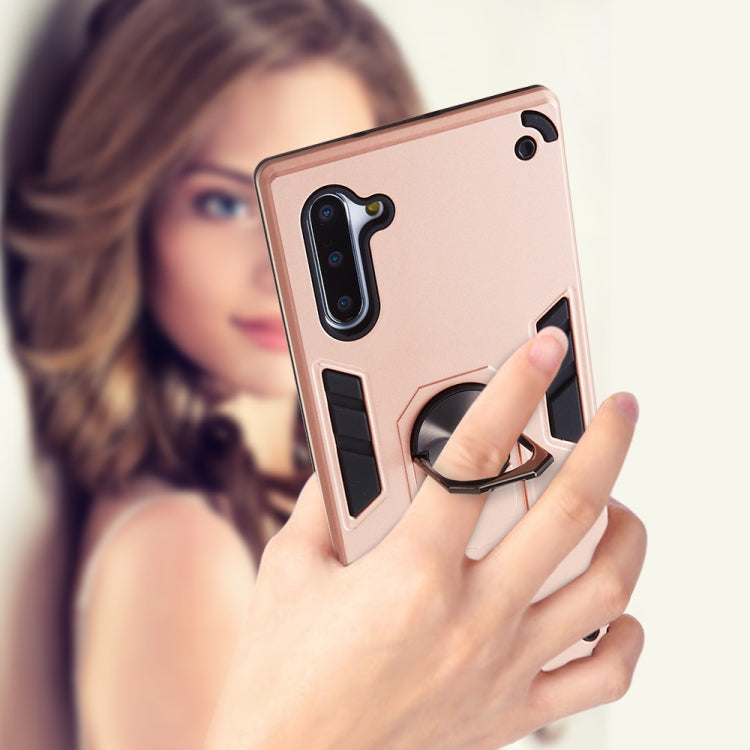For Samsung Galaxy Note 10 / Note 10 5G 2 in 1 Armour Series PC + TPU Protective Case with Ring Holder