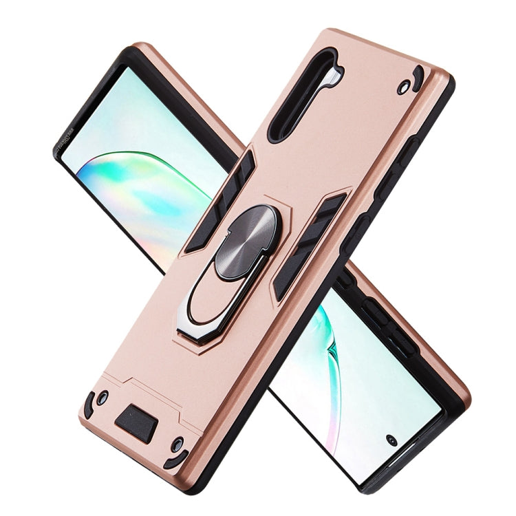 For Samsung Galaxy Note 10 / Note 10 5G 2 in 1 Armour Series PC + TPU Protective Case with Ring Holder
