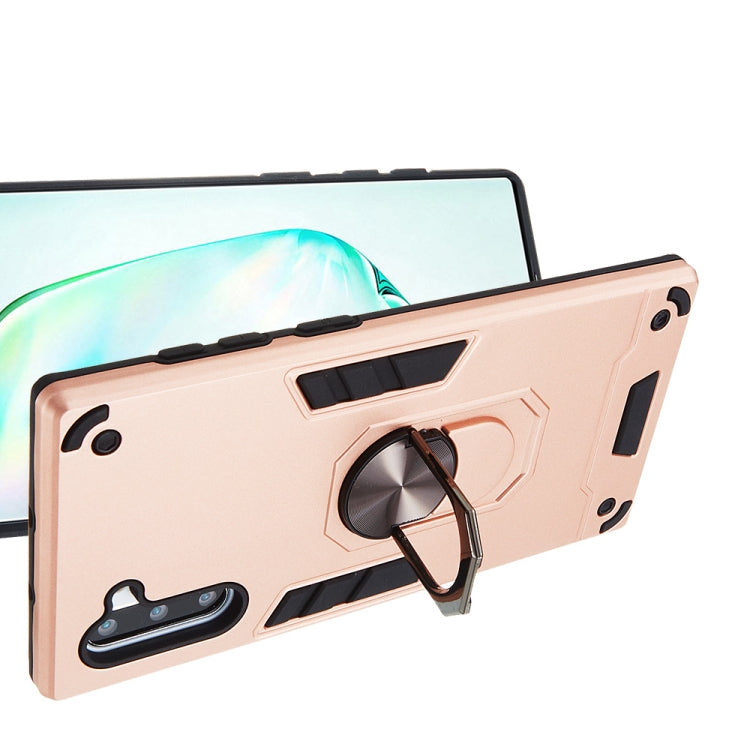 For Samsung Galaxy Note 10 / Note 10 5G 2 in 1 Armour Series PC + TPU Protective Case with Ring Holder
