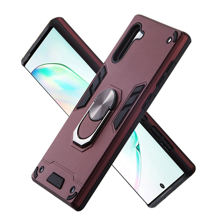 For Samsung Galaxy Note 10 / Note 10 5G 2 in 1 Armour Series PC + TPU Protective Case with Ring Holder