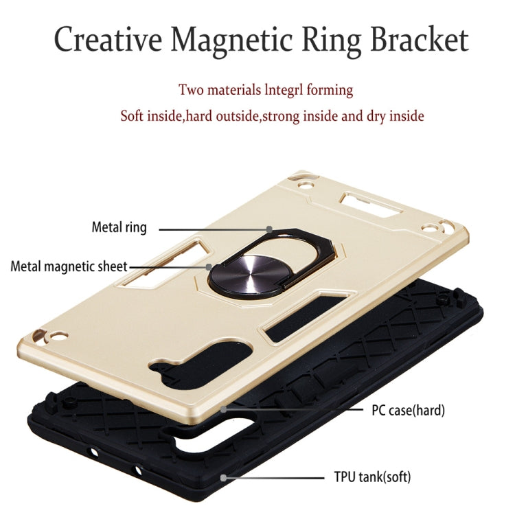 For Samsung Galaxy Note 10 / Note 10 5G 2 in 1 Armour Series PC + TPU Protective Case with Ring Holder