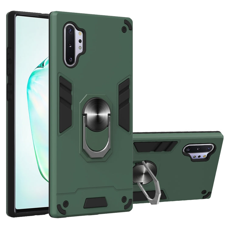 For Samsung Galaxy Note 10+ / Note 10+ 5G 2 in 1 Armour Series PC + TPU Protective Case with Ring Holder