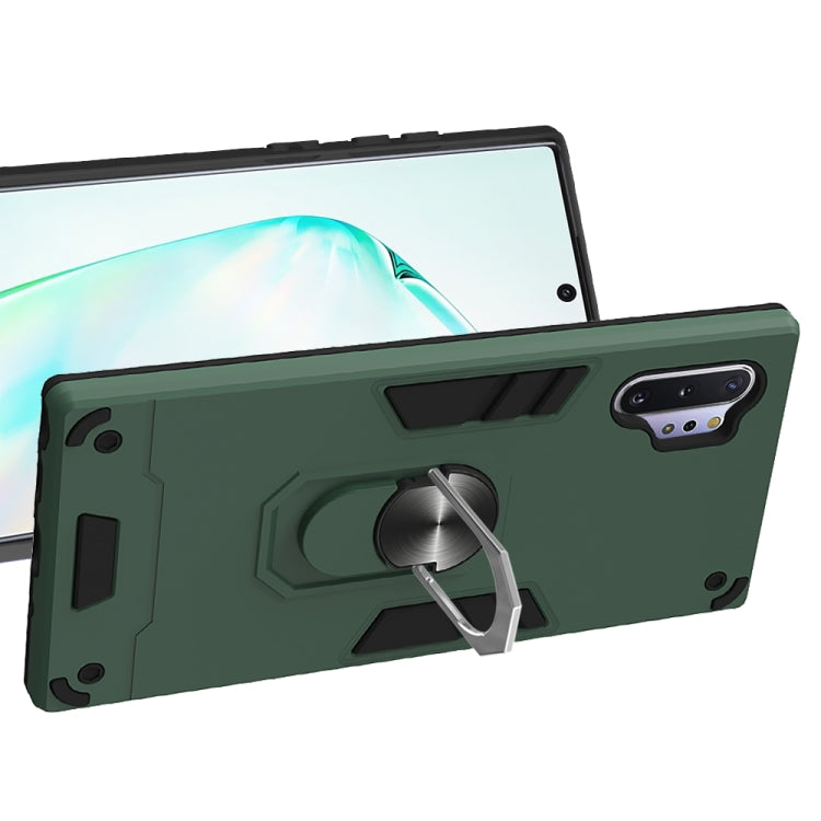 For Samsung Galaxy Note 10+ / Note 10+ 5G 2 in 1 Armour Series PC + TPU Protective Case with Ring Holder
