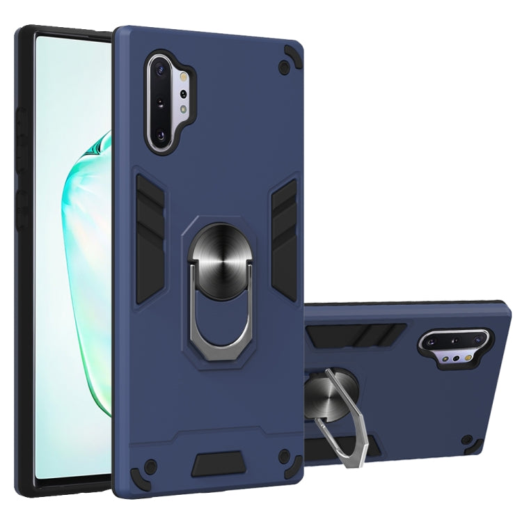 For Samsung Galaxy Note 10+ / Note 10+ 5G 2 in 1 Armour Series PC + TPU Protective Case with Ring Holder
